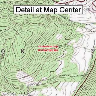 USGS Topographic Quadrangle Map   Greenland Gap, West Virginia (Folded 