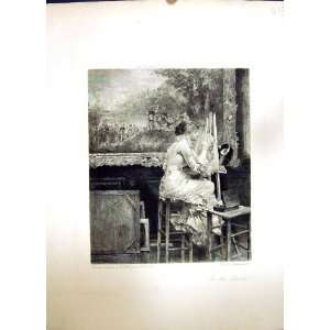 1896 ART JOURNAL SCENE LOURE PAINTING FRANCE BOUVERET 