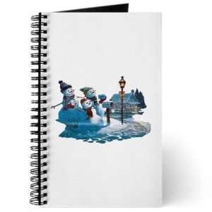 Journal (Diary) with Christmas Snow Men Mailing Santa Claus on Cover