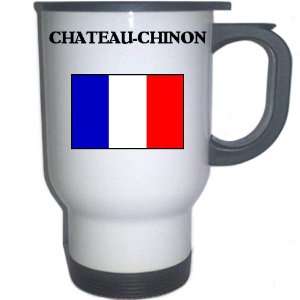  France   CHATEAU CHINON White Stainless Steel Mug 