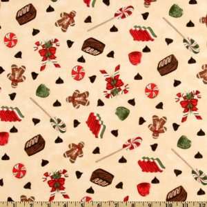  43 Wide Gingerland Candy Toss Natural Fabric By The Yard 