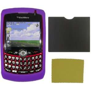 COMBO** Blackberry Curve 8300, 8310, 8320, 8330 Purple Silicone Skin 
