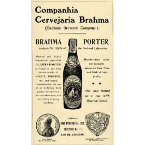   Brewery Co Porter Bottle Malts Hops Stout   Original Print Ad Home