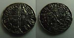 Scarce Anglo Saxon, silver Hammered Aethelred II coin, Cambridge Mint 
