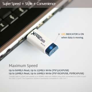   SUPERSONIC XPRESS USB 3.0 Flash Memory Thumb Drive 8GB [PSF8GXPUSB