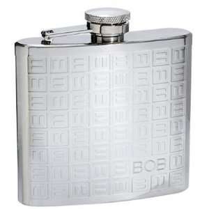  Domino Stainless Steel 6oz Hip Flask