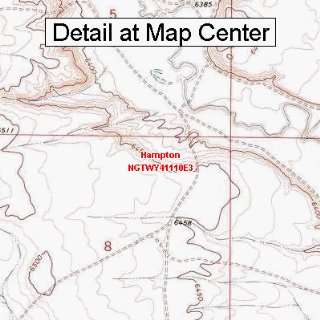 USGS Topographic Quadrangle Map   Hampton, Wyoming (Folded/Waterproof 