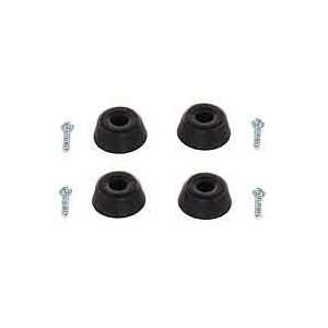 Rubber Leg Tips Black with Screw, 7/8