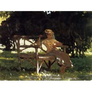    Woman on a Bench Winslow Homer Hand Painted Art