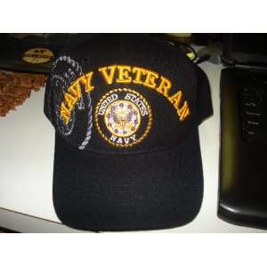 united states navy veteran embroidered one size cap 80% acrylic and 20 