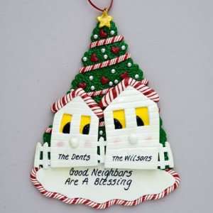  Neighbors Are A Blessing Personalized Christmas Ornament 