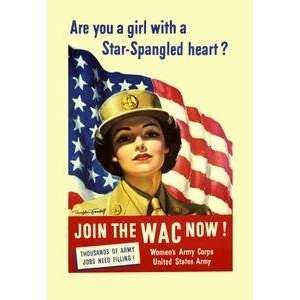 Vintage Art Are you a Girl with a Star Spangled Heart? Join the WAC 
