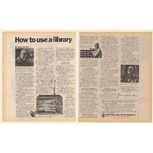 1981 James A Michener How to Use a Library International Paper 2 Page 