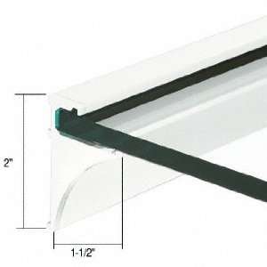 CRL White 24 Aluminum Shelving Extrusion for 1/4 Glass by CR 