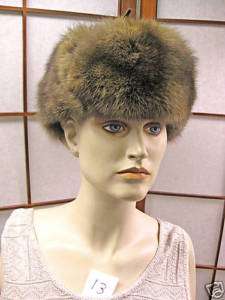 SABLE FUR HAT MOUNTIE STYLE SIZE 23½ INCHES UNISEX  