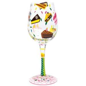  Birthday Cake Wine Glass by Lolita