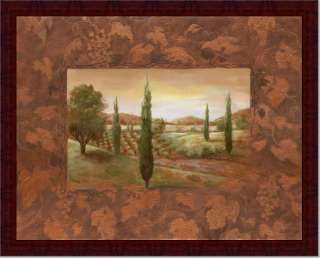 Vineyard Tuscan Landscape Italian Decor I Print Framed  