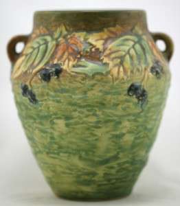 ROSEVILLE BLACKBERRY 6 VASE #371 6 BEAUTIFUL MOLD & COLOR  