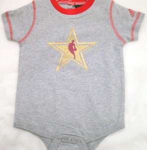 Adidas All Star West Infant 3 Piece Romper Set Red NBA  
