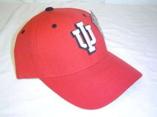 Red Indiana University IU Hoosiers 3D Embroidered Fitted Cap by 