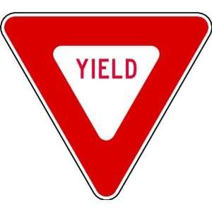  LYLE R1 2 24HA Sign,YIELD,HIP,Red/White,Alum,24x24 