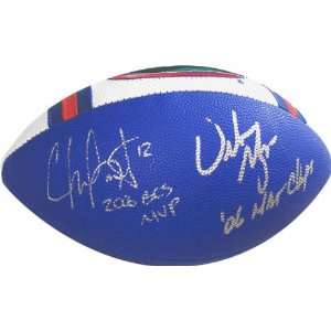 Chris Leak and Urban Meyer Dual Autographed Football with 2006 BCS MVP 