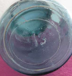 Vintage #13 BALL Perfect MASON JAR Blue with ZINC LID Canning  