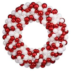  36 Sparkling Red & White Candy Cane Shatterproof 