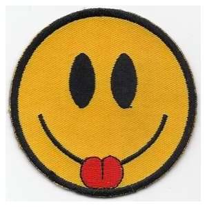  SMILEY FACE WITH TONGUE FUNNY Quality Biker Vest Patch 