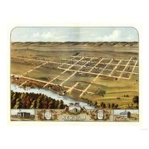  New Ulm, Minnesota   Panoramic Map Premium Poster Print 