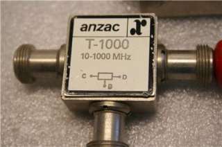 Anzac (1) DS 312 10 500 MHz 5 Way + (2)T 1000 10 1000MHz Power Divider 