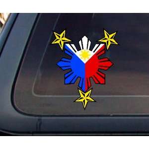 Philippine Flag Sun with Nautical Star Car Decal / Stickers
