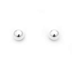  Sterling Silver 4mm Ball Stud Earrings Jewelry