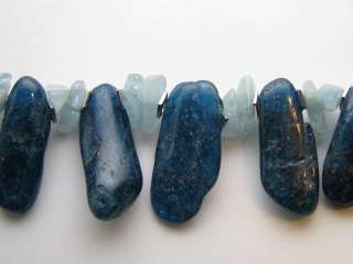 Caribbean Blue Apatite Aquamarine Gemstone Necklace  