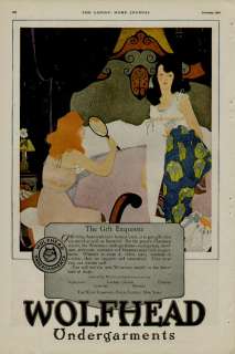 1919 WOLFHEAD UNDERGARMENTS AD / WONDERFUL ARTWORK  