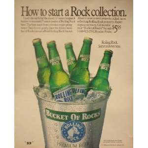   Beer 1989 Bucket of Rocks Magazine Print Ad Latrobe Brewing Co Books