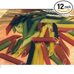 Mangia Italian Pasta Penne Rigate 5 Colori, 17.6 Ounce Bags (Pack of 