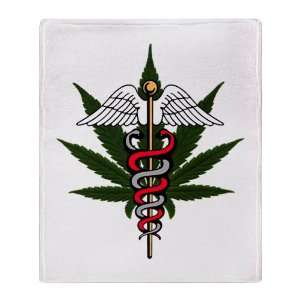    Stadium Throw Blanket Medical Marijuana Symbol 