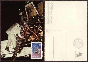 Romania Space Maxi Card 1969. Armstrong Apollo 11  