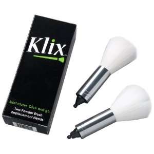  Klix Powder Brush Replacement Heads, 2 Brush Heads, (Pack 