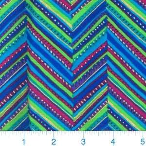   Kenta Zig Zag Stripes Blue Fabric By The Yard Arts, Crafts & Sewing