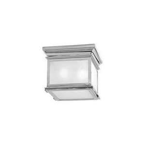 Club Square Flush Mount in Polished Nickel with Clear Glass by Visual 