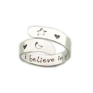 com Far Fetched Adjustable Sterling Silver I Believe in You Ring Far 