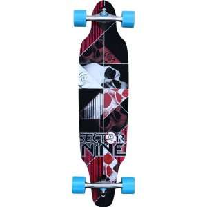  Sector 9 2X Plat Carbon Decay Red Longboard   9.25x41 