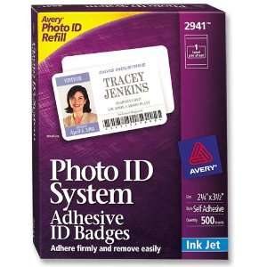 Avery Consumer Products o   Photo ID Badge Labels, Inkjet, 2 1/4x3 