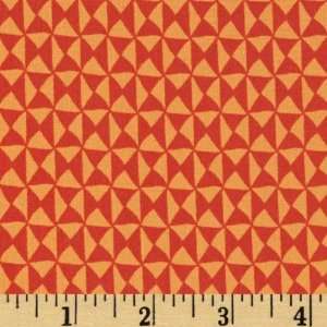  44 Wide Flirty Fifties Tile Red/Orange Fabric By The 