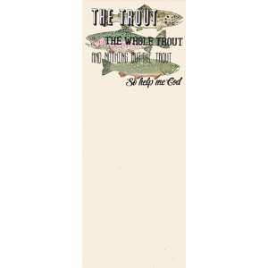  Hatley The Whole Trout Magnetic Notepad