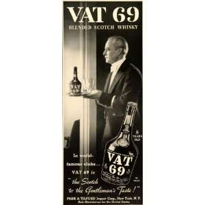  1939 Ad Vat 69 Scotch Whisky Liqueur Alcoholic Beverage 