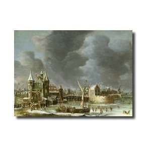  A View Of The Regulierspoort Amsterdam In Winter Giclee 