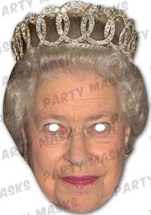 Queen Elizabeth II Card Mask Royal Family Fancy Dress Diamond 